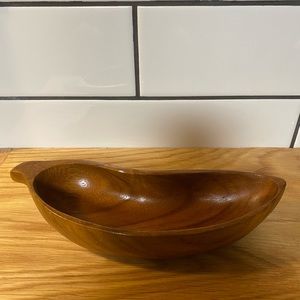 Vintage Wooden Bean Bowl